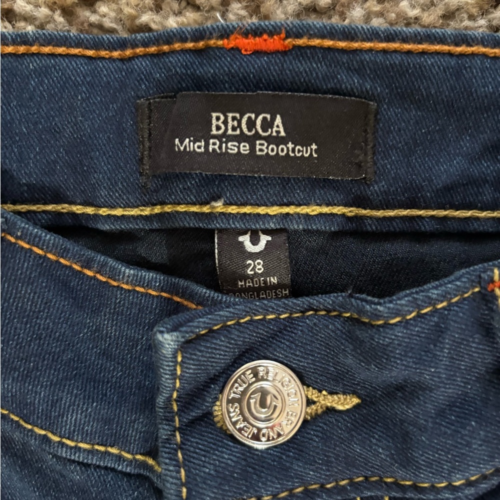 True Religion Becca Mid Rise Bootcut Jeans - Blue 28’ New with Tag.